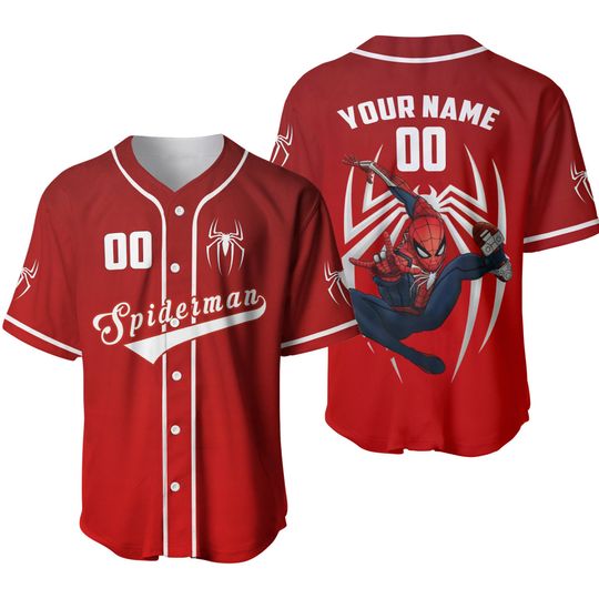 Discover Personalized Spiderman Baseball Jersey, Spiderman Movie Shirt