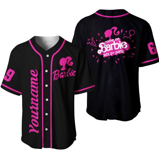 Barbie Baseball Jersey, Come On Let's Go Party Baseball Jersey