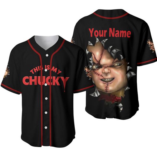 Chucky Baseball Jersey, Horror Movie Chucky Baseball Jersey