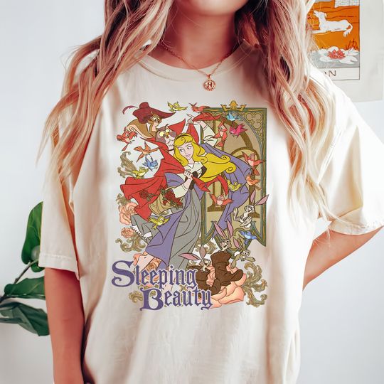 Sleeping Beauty Shirt, Retro Disney Sleeping Beauty Aurora Maleficent Shirt, Princess Aurora