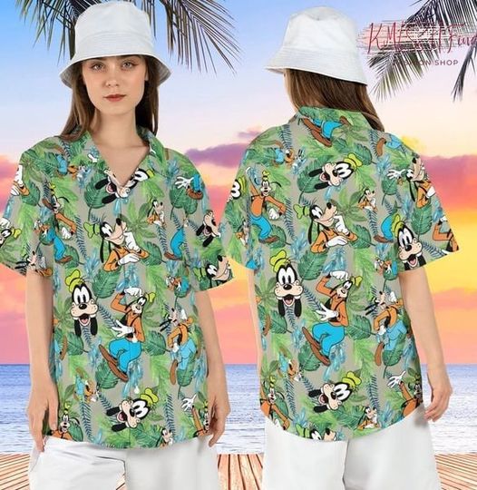 Tropical Goofy Hawaiian Shirt, Disneyworld Summer Hawaii Shirt
