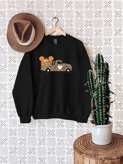Mickey Pumpkin Truck Sweatshirt, Disney Mickey Ghost Halloween Spooky Season Sweatshirt