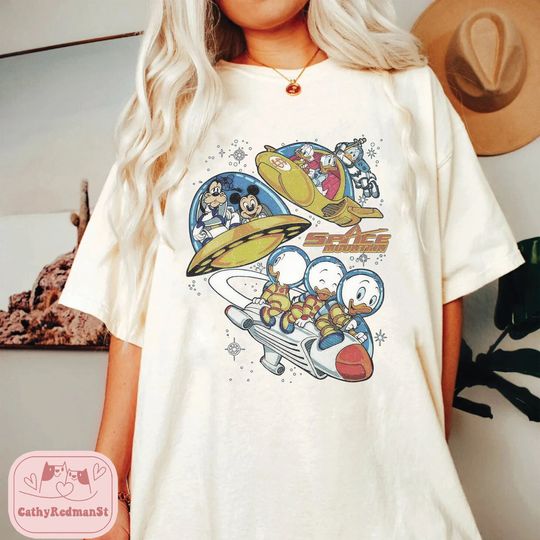 Vintage Space Mountain shirt, Mickey Astronaut Shirt, Tomorrowland Shirt, Disney Family Vacation Shirt