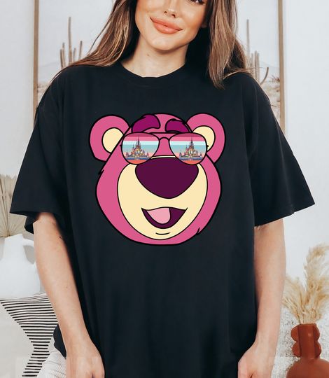 Disney Lotso Retro Rainbow Castle Sunglasses Portrait Shirt, Disney Toy story Lotso Bear Shirt