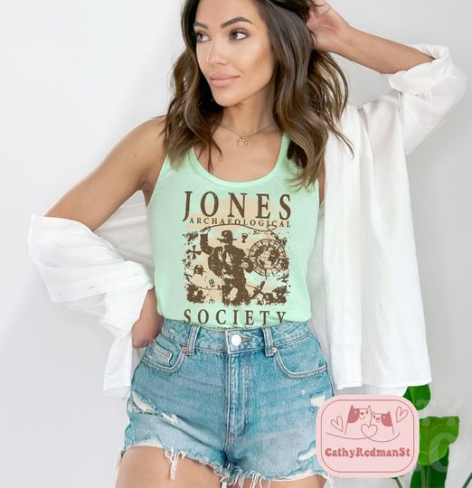 Vintage Indiana Jones Archaeological Society tanks, Disneyland Tank top, Indiana Jones Adventure Shirt