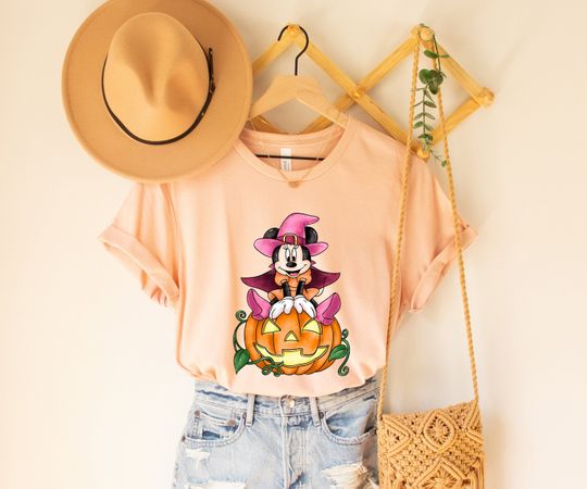 Minnie Spooky Season Shirt, Minnie Mouse Halloween Shirt, Minnie Pumpkin Shirt, Disney Spooky Shirt
