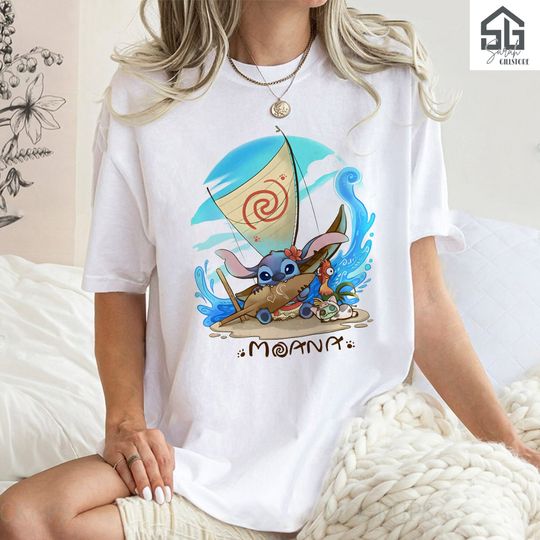Disney Stitch Moana Shirt, Cute Stitch Shirt, Disney Moana Shirt