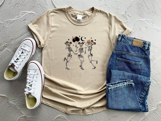 Disney Mickey Skeleton Shirt, Disney Halloween Shirt, Halloween Dancing Skeleton Shirt