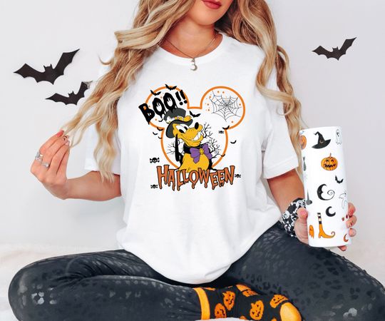 Discover Halloween Pluto Shirt, Halloween Disney Matching Shirt, Halloween Disneyland