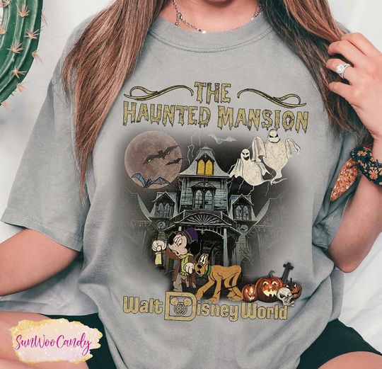 Vintage Haunted Mansion Shirt, Disney Halloween Shirt, Mickey Halloween Shirt