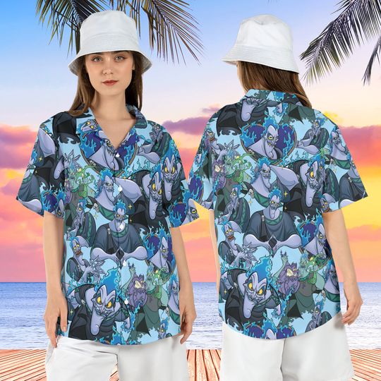 Villain Hades Hawaiian Shirt, Hercules Movie Hawaii Shirt, Disneyland Villain Aloha Shirt, Beach Summer Vacation  Shirt