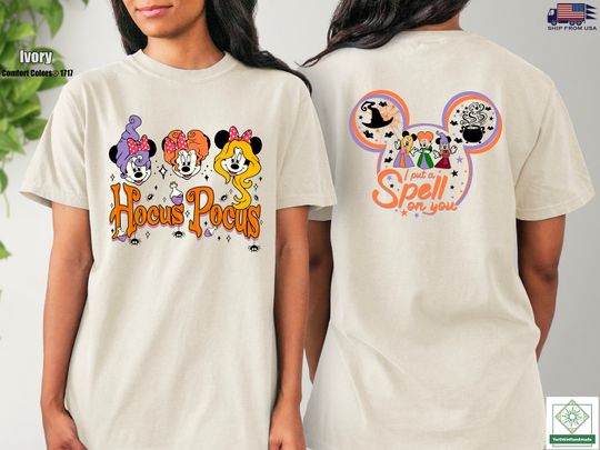 Halloween Minnie Hocus Pocus Shirt, I Put a Spell on You  Tshirt, Minnie Witch Sisters tshirt, Disneyland Halloween Tee