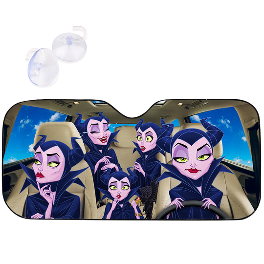 Maleficent Car Sun Shade, Car Auto Sun Shade, Disney Villains Sun Shade, Evil Queen Sunshade