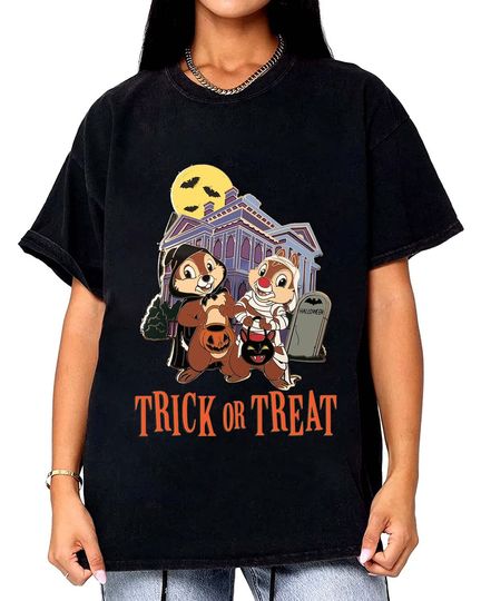 Chip and Dale Disney Halloween Shirt, Trick Or Treat Shirt, Halloween Party 2023 Shirt