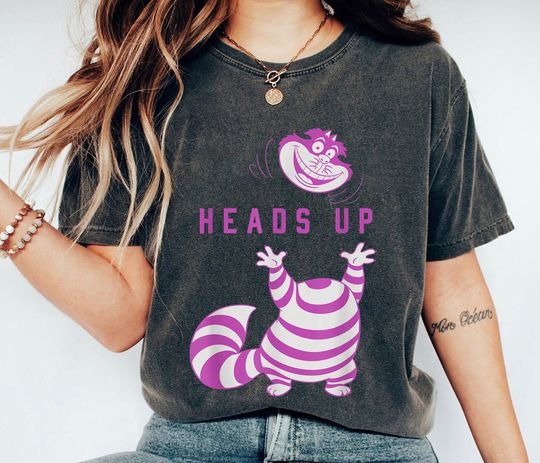 Cheshire Cat Heads Up Shirt, Cheshire Cat Shirt, Alice In Wonderland Shirt, Disney Cat Shirt