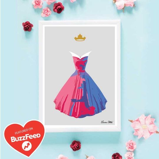 Disney's Aurora Poster/Print - minimalist sleeping beauty aurora poster art decor
