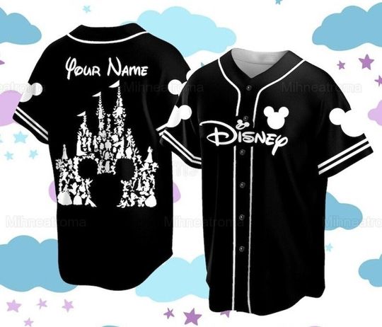 Custom Adult Mickey Baseball Jersey, Disneyland Halloween Jersey