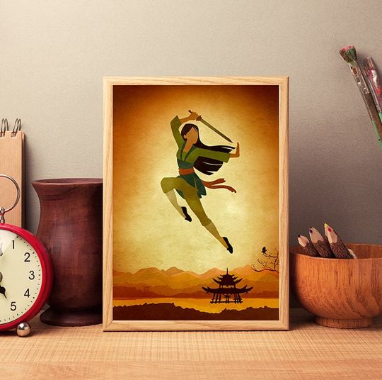 Disney Mulan Minimalist Movie Poster