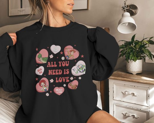 Toy Story Valentine Sweatshirt, Disney Valentines Shirt, Disney Matching Shirt