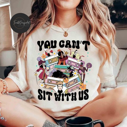 Disney Villians Shirt, You can't Sit With Us, Villains Squad Shirt, Disney Character Shirt