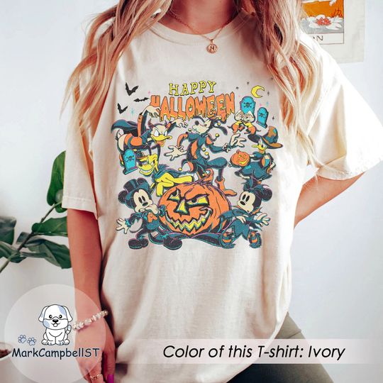 Disney Halloween shirt, Happy Halloween Mickey and Friends Shirt, Spooky Pumpkin Shirt