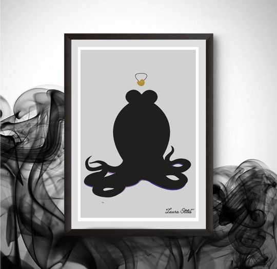 Disney Villain Ursula Poster/Print - minimalist the little mermaid ursula villan poster art decor