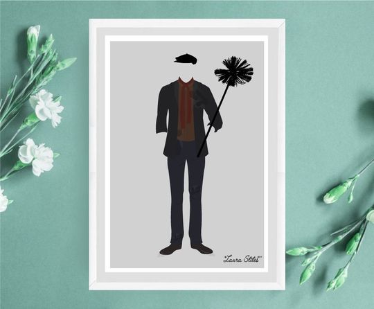 Disney Bert Mary Poppins Poster/Print - minimalist mary poppins chimney sweep nanny poster art decor