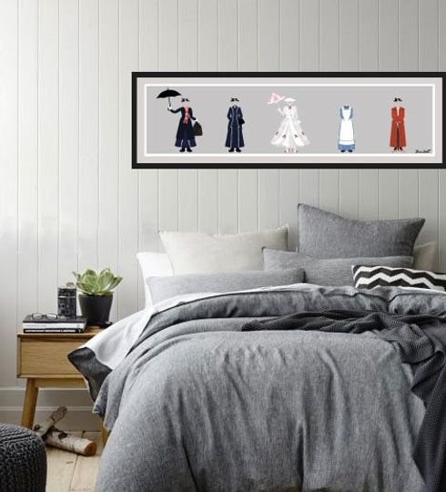 Disney Mary Poppins Panoramic Poster/Print - minimalist mary poppins chimney sweep nanny poster art decor