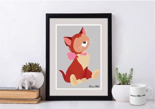 Disney Cat Dinah Poster/Print - cats disney dinah cat alice in wonderland were all amd here cat dinah catmeow kitty poster art decor