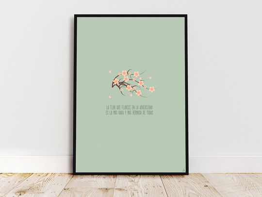 MULAN | Poster | Minimalist print | Illustration | DIN A4 sheet | Disney's Mulan | Flower