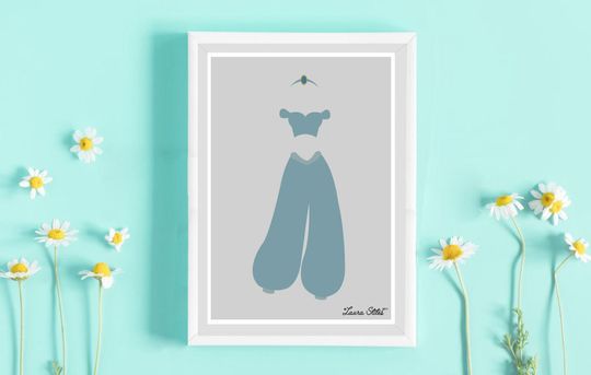 Disney Princess Jasmine Poster/Print - minimalist aladdin poster art decor