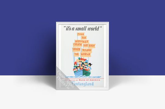 Its a Small World Print - Classic Ride Poster, Disneyland Print, Vintage Disney, Disney Poster, Quality Print, Home Decor, Wall Art