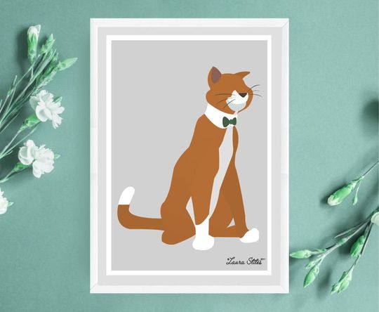 Disney Cat Thomas O'Malley Poster/Print - cats disney duchess the aristocats thomas o'malley meow kitty poster art decor