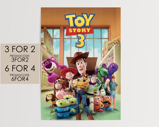 Toy Story 3 2010 Poster - Disney Pixar Movie Poster Art Film Print Gift #ToSt003
