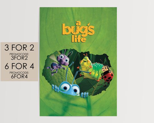 A Bug's Life 1998 Poster - Disney Pixar Movie Poster Art Film Print Gift #ABL001