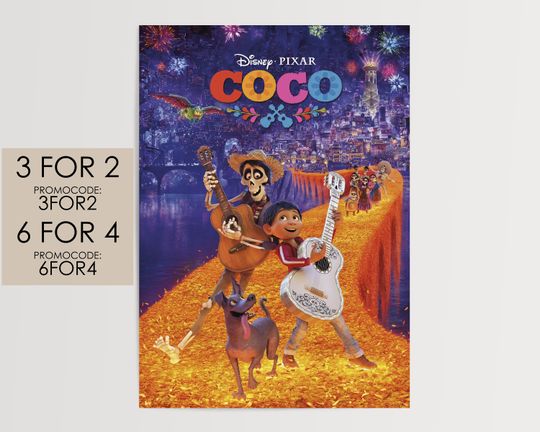 Coco 2017 Poster - Disney Pixar Movie Poster Art Film Print Gift #Co001