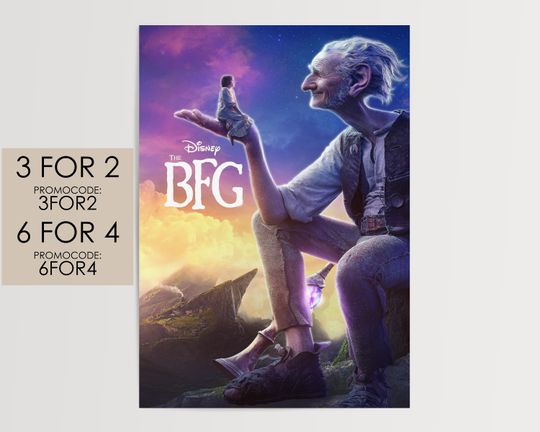 The BFG 2016 Poster - Disney Pixar Movie Poster Art Film Print Gift #BFG001