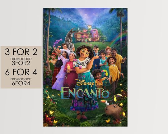 Encanto 2021 Poster - Disney Pixar Movie Poster Art Film Print Gift #En001
