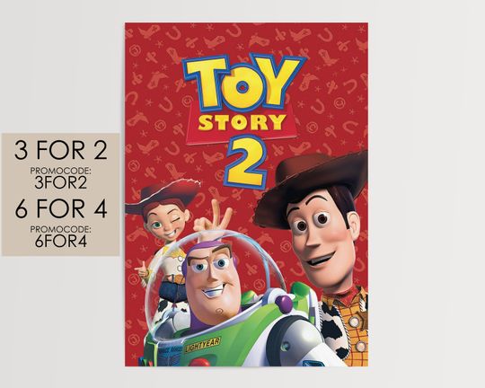 Toy Story 2 1999 Poster - Disney Pixar Movie Poster Art Film Print Gift #ToSt002
