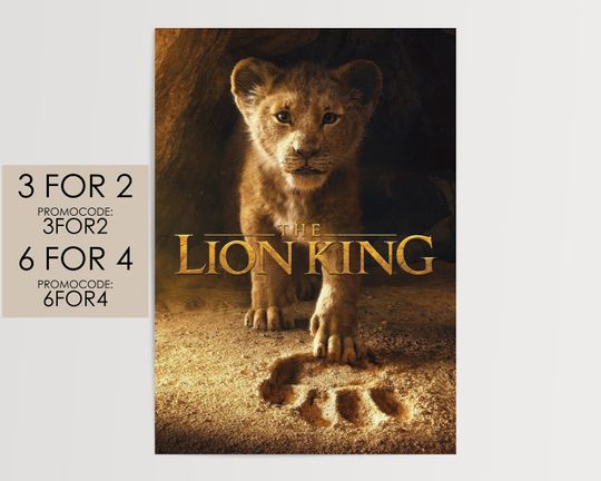 The Lion King 2019 Poster - Disney Pixar Movie Poster Art Film Print Gift #LK001
