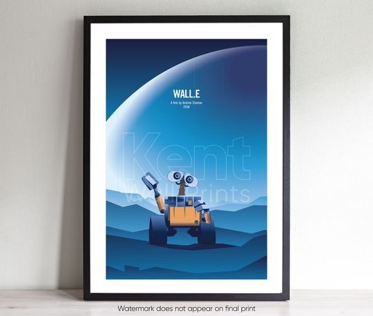 Wall-E Disney Pixar bold colour minimalist movie poster | Disney | Home Decor | Wall Art | Film Print | Living Room | Gift