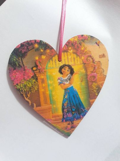 Mirabel ~ Encanto ~ wooden hanging heart decoration ~ Disney