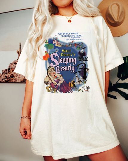 Retro Disney Sleeping Beauty Aurora Maleficent Poster Shirt, Disneyland Vacation Tee, Disney Trip Shirt