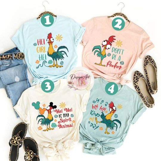 Funny Disney Moana Hei Hei Shirt, Disney Hei Girl Hei Family Vacation 2023, Disney Group Shirt, Disneyland Kids Shirt