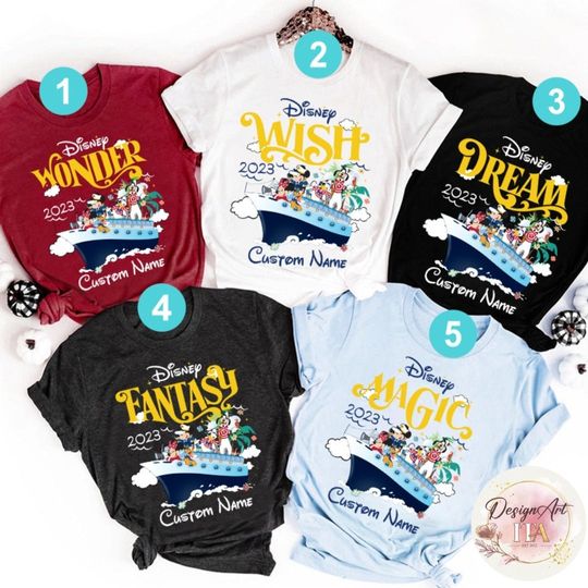 Personalized Disney Cruise Line 2023 Shirt, Mickey and Friends Cruise Trip Shirt, Disney Family Cruise Vacation 2023 Tee