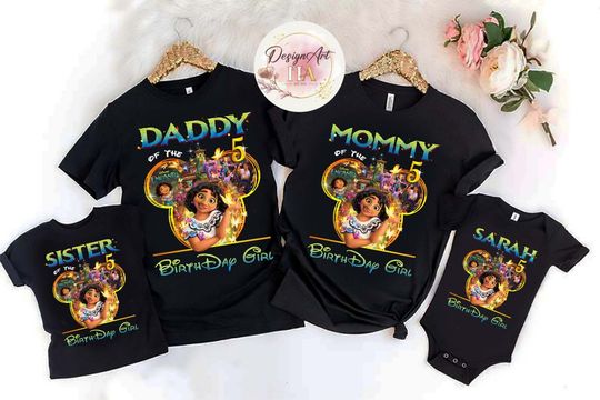 Personalized Disney Encanto Mirabel birthday shirts, Encanto Madrigal Family shirt, Family matching shirts