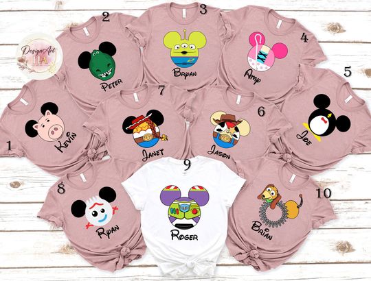 Disney Toy story group matching shirts, Woody Buzz Lightyear Jessie shirt, Disney world Disneyland shirts