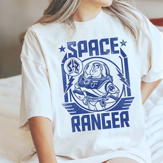 Disney Pixar Lightyear Buzz And Sox Retro Space Ranger T-Shirt, Disney Toy Story Shirt