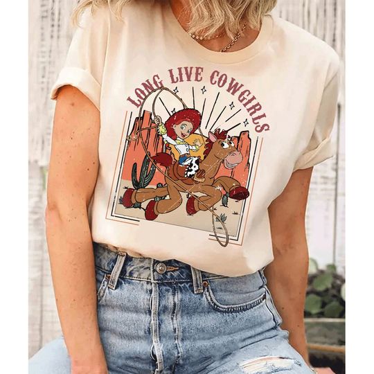 Vintage Disney Toy Story Jessie Shirt Long Live Cowgirls  Shirt, Toy Story Jessie and Bullseye Shirt, EricaPrints Shirt