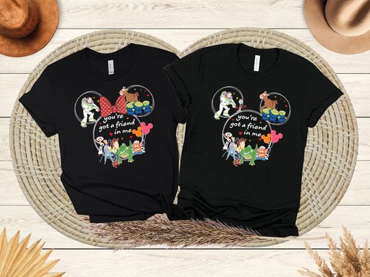 Disney Toy Story You've Got A Friend In Me Shirt, Woody Buzz Lightyear, To Infinity And Beyond, Toy story shirt